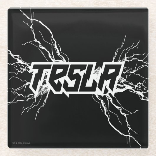 Dessous-de-verre En Verre Tesla (Devant)