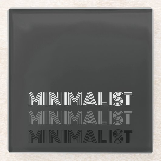Dessous-de-verre En Verre texte moderne simple minimum monochrome (Devant)