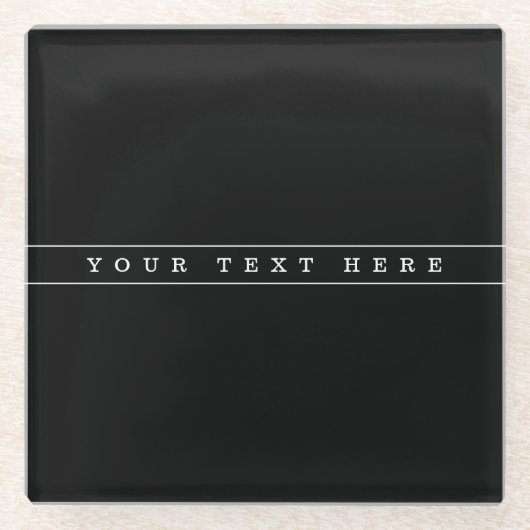 Dessous-de-verre En Verre Texte Simple Et Bandes Minces (Devant)