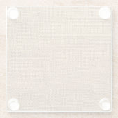 Dessous-de-verre En Verre Texture Brown du sac de tissu Burlap (Dos)