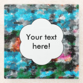 Dessous-de-verre En Verre Texture colorée (Devant)