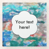 Dessous-de-verre En Verre Texture de crayons (Devant)