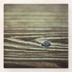 Dessous-de-verre En Verre Texture du grain de bois par Shirley Taylor