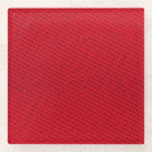Dessous-de-verre En Verre Texture dynamique de tissu rouge (Devant)
