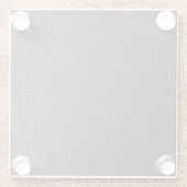 Dessous-de-verre En Verre Texture en cuir noir (Dos)