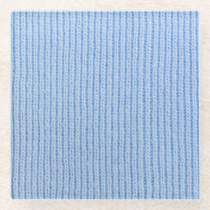 Dessous-de-verre En Verre Texture en tissu rayé, véritable tissu.