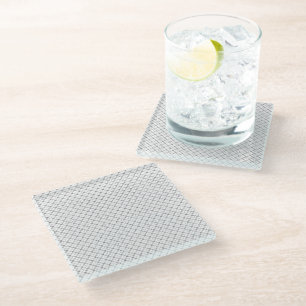 Dessous-de-verre En Verre Texture Géométrique Monochrome Motif Diamant Sans