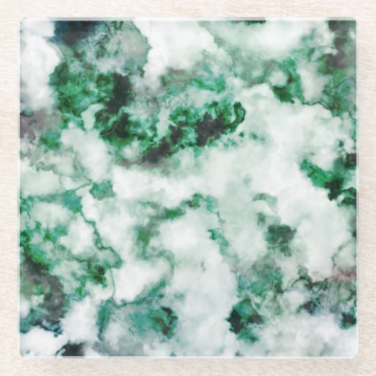 Dessous-de-verre En Verre Texture marbrée de quartz (Devant)