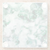 Dessous-de-verre En Verre Texture marbrée de quartz (Dos)