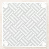 Dessous-de-verre En Verre Texture vérifiée géométrique (Dos)