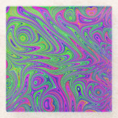 Dessous-de-verre En Verre textures psychodeliques (Devant)