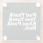 Dessous-de-verre En Verre Thai Street Food (Dos)