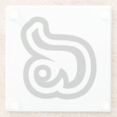 Dessous-de-verre En Verre Thaïlande Numéro 8 / Huit / ๘ (Mauvais/Paire) Thaï (Dos)