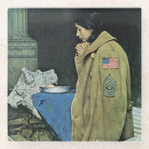 Dessous-de-verre En Verre Thanksgiving de réfugié