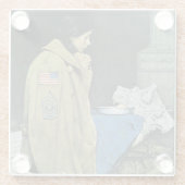 Dessous-de-verre En Verre Thanksgiving de réfugié (Dos)