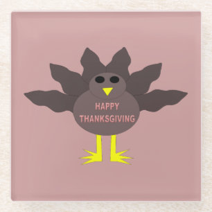 Dessous-de-verre En Verre Thanksgiving Pluced Turkey