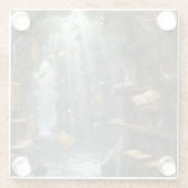 Dessous-de-verre En Verre The Living Library (Dos)