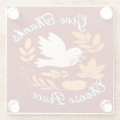 Dessous-de-verre En Verre 'The Peace Collection' Coaster (Dos)