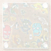 Dessous-de-verre En Verre Thème japonais (Dos)