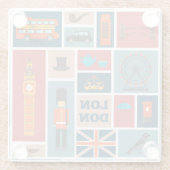 Dessous-de-verre En Verre Thème Londres (Dos)