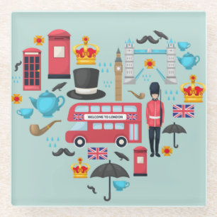 Dessous-de-verre En Verre Thème Londres