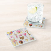 Dessous-de-verre En Verre Thème Romance (Incliné)