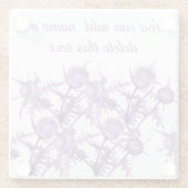 Dessous-de-verre En Verre THISTTLE violet motif (Dos)