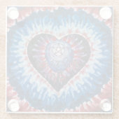 Dessous-de-verre En Verre TieDyeHeart (Dos)