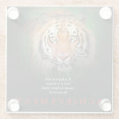 Dessous-de-verre En Verre Tiger Motivation Réussite (Dos)