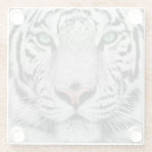 Dessous-de-verre En Verre Tigre blanc (Dos)