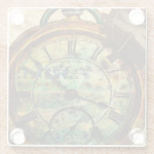 Dessous-de-verre En Verre Timepiece Steampunk (Dos)