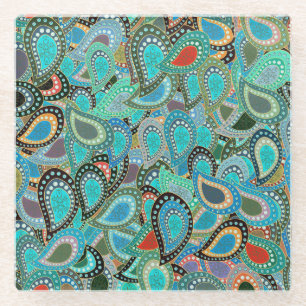 Dessous-de-verre En Verre Tissu ultra-tendance : motif abstrait sans soudure