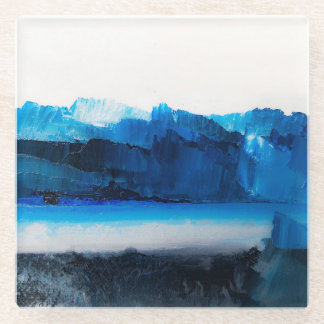 Dessous-de-verre En Verre Toile Abstraite : Texture Art Moderne.