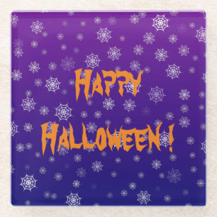 Dessous-de-verre En Verre Toile d'araignée Halloween