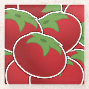 Dessous-de-verre En Verre Tomate funky