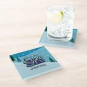 Dessous-de-verre En Verre TOP Born for Ski Jumping (Incliné)