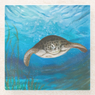Dessous-de-verre En Verre Tortue de mer Dessous de verre
