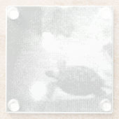 Dessous-de-verre En Verre tortues pixélisées (Dos)