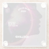 Dessous-de-verre En Verre Total solar eclipse August 2026 text personalized (Dos)