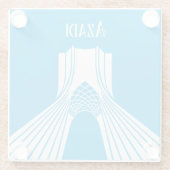 Dessous-de-verre En Verre Tour Azadi Turquoise persane (Dos)