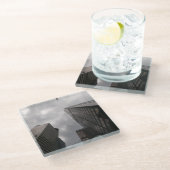 Dessous-de-verre En Verre Tour dans la ville. (Incliné)