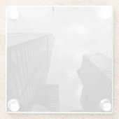 Dessous-de-verre En Verre Tour dans la ville. (Dos)