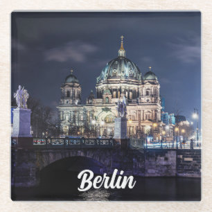 Dessous-de-verre En Verre Tour de télévision et Cathédrale de Berlin à Berli