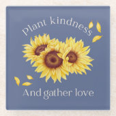 Dessous-de-verre En Verre Tournesol Avec Dessous de verre Devis (Devant)