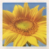 Dessous-de-verre En Verre Tournesol jaune (Devant)