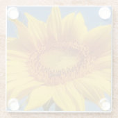 Dessous-de-verre En Verre Tournesol jaune (Dos)