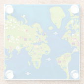 Dessous-de-verre En Verre Tout autour du monde (Dos)