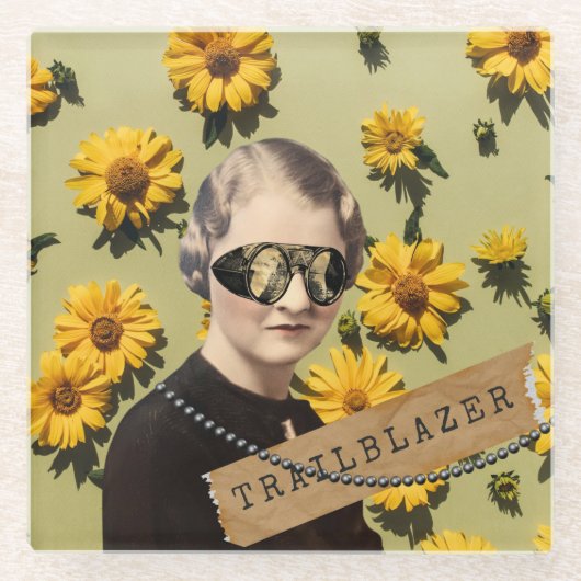 Dessous-de-verre En Verre Trailblazer Daisies Kitsch (Devant)