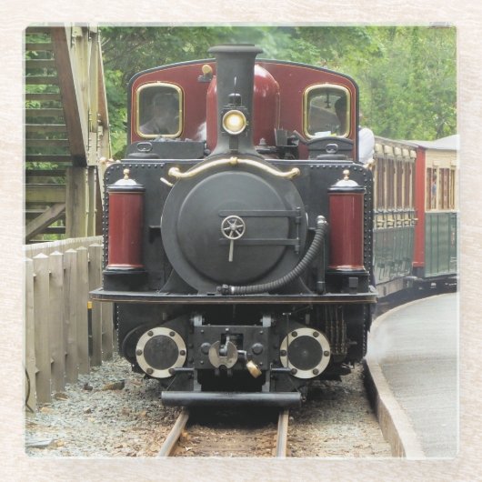 DESSOUS-DE-VERRE EN VERRE TRAINS À VAPEUR (Devant)