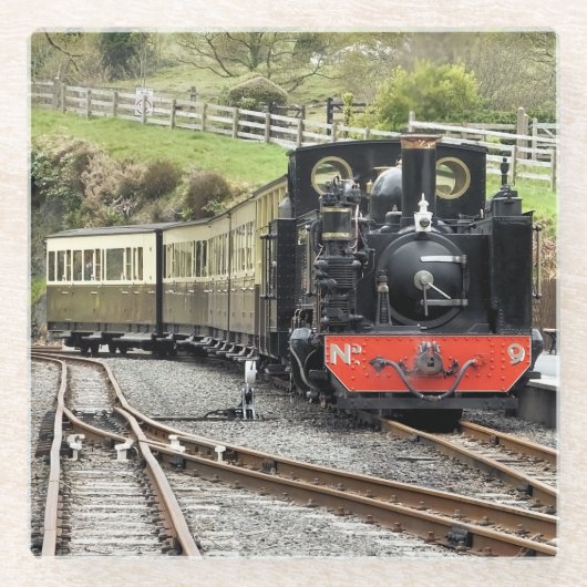 DESSOUS-DE-VERRE EN VERRE TRAINS À VAPEUR (Devant)